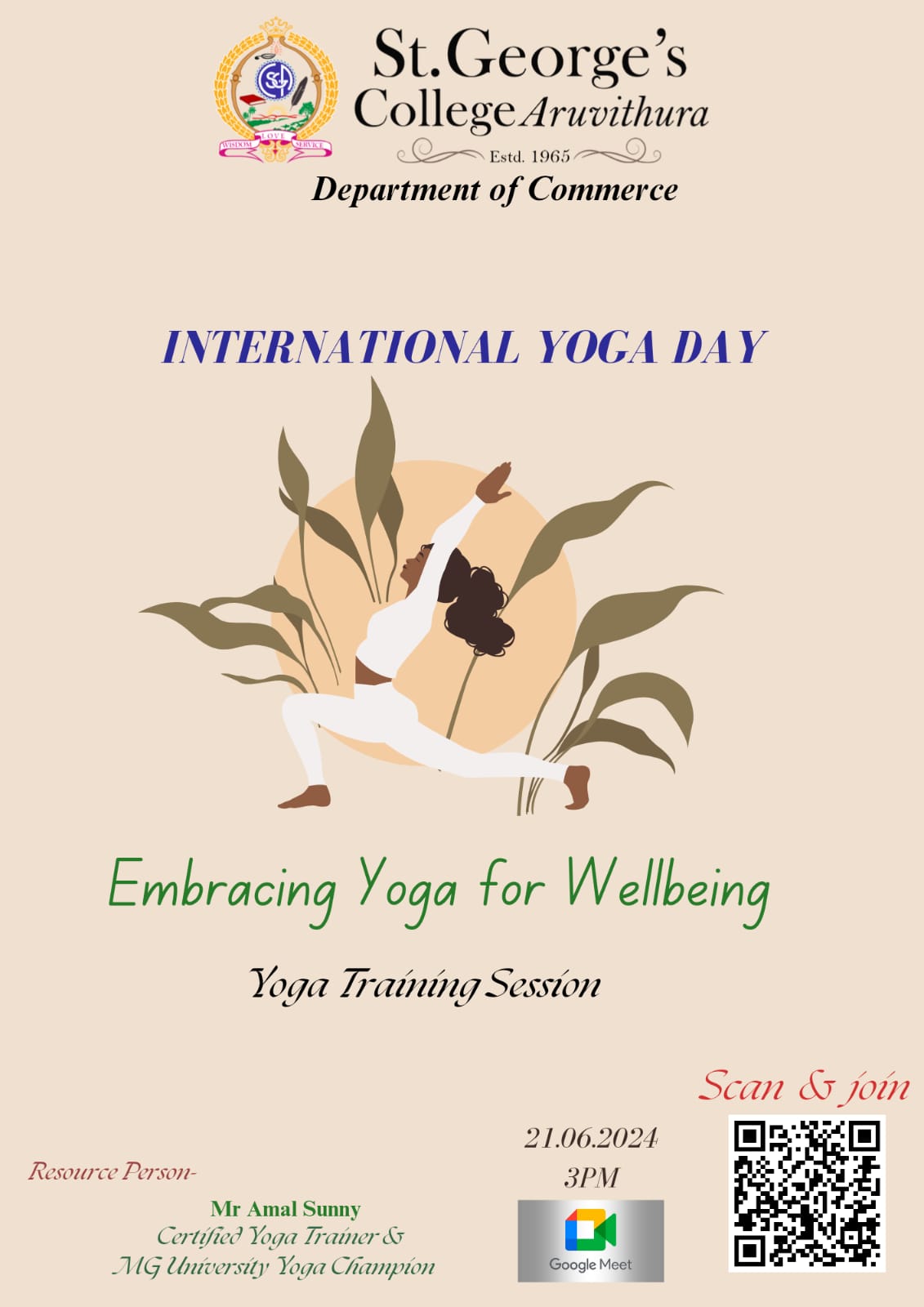 Yoga Training Sessions - Commerce (Aided)